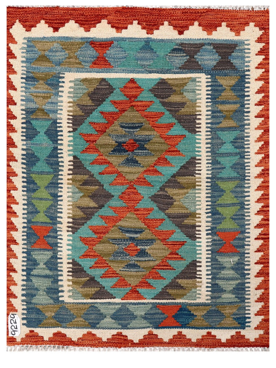 Maimana Afghanistan Kilim Rug - 108 x 82 cm - Handmade