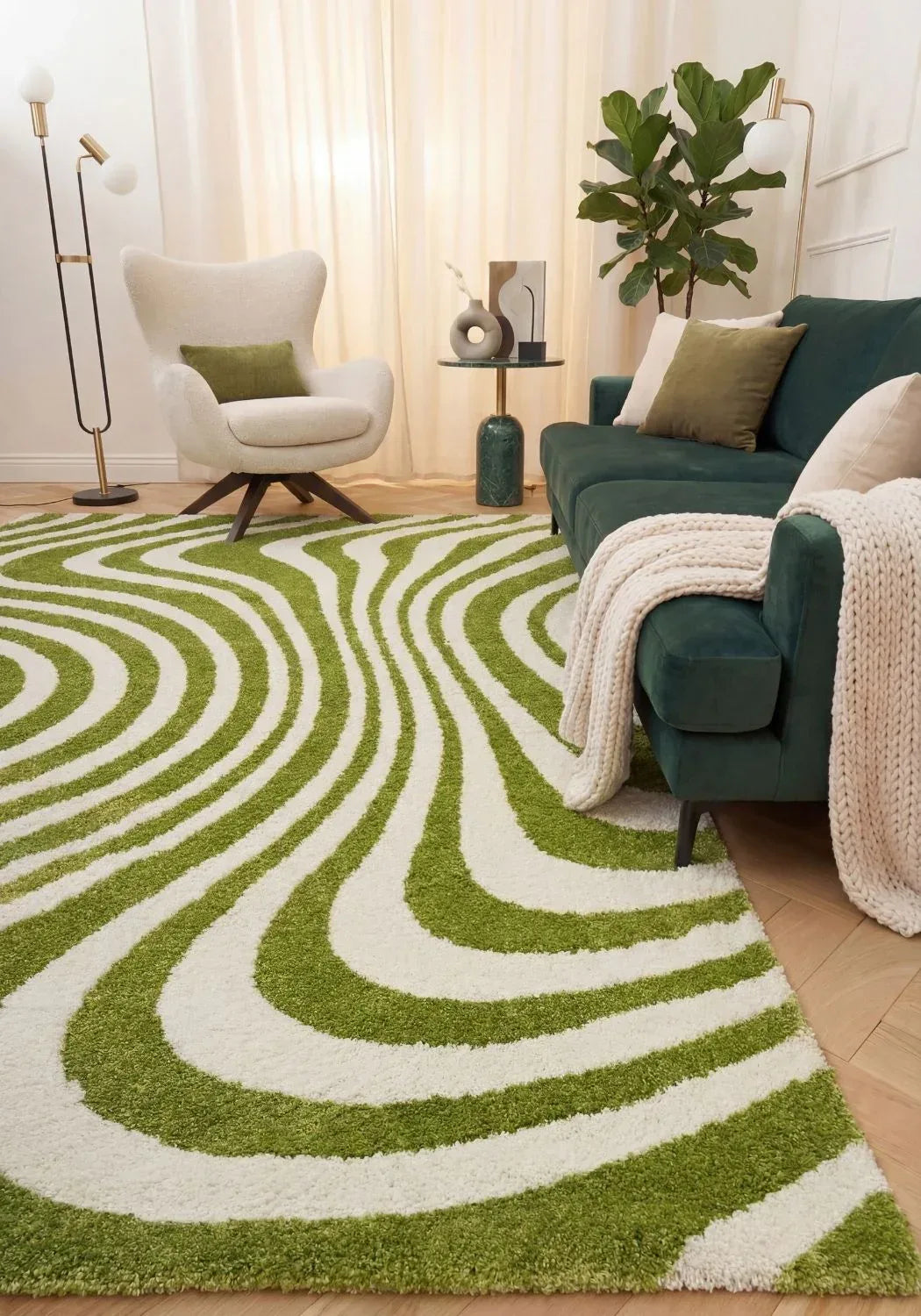 9230_striped_green_white_living_room - Bobobiy