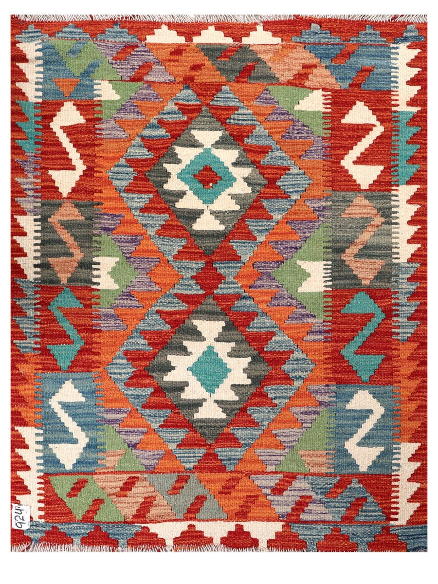 Maimana Afghanistan Kilim Rug - 116 x 90 cm - Handmade