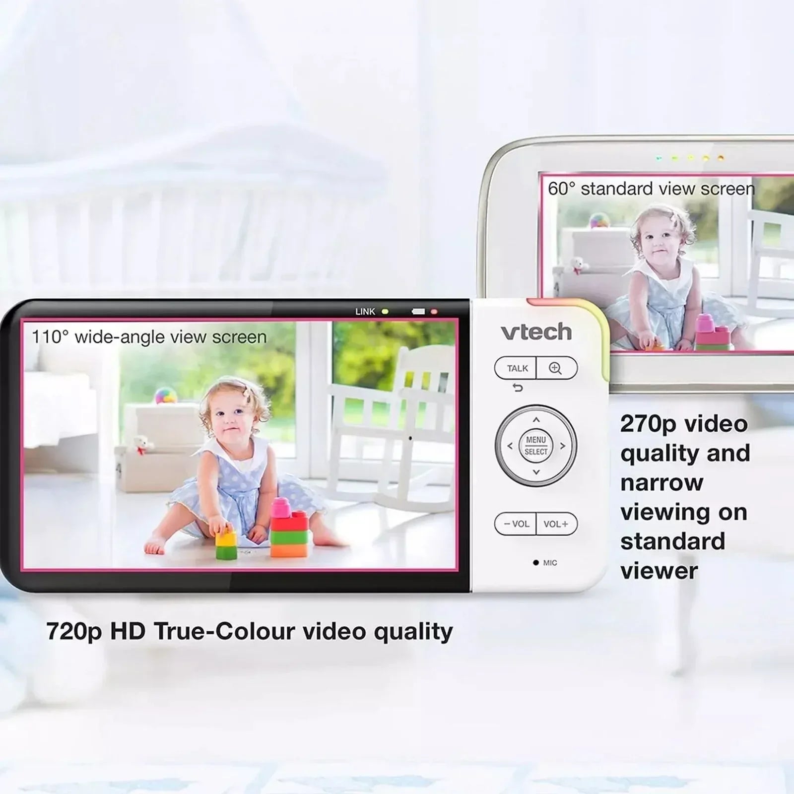 VTech RM5755HD 5" Smart Wi-Fi 1080p Video Baby Monitor - Bobobiy