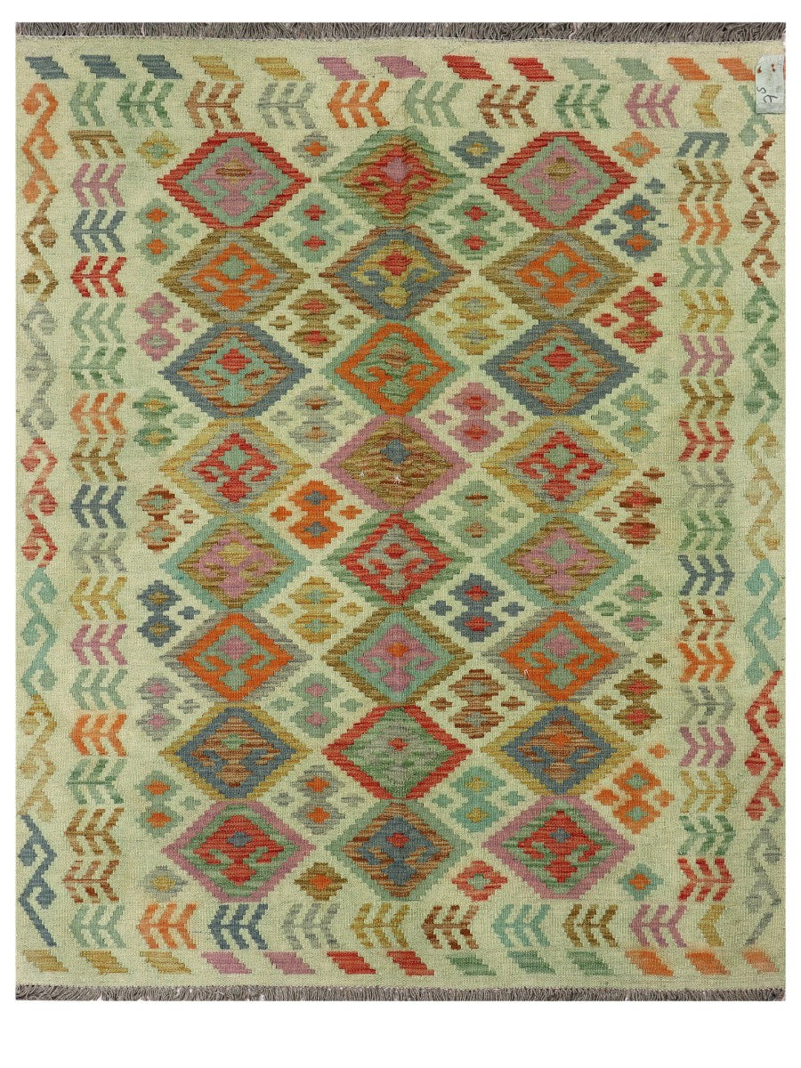 Maimana Afghanistan Kilim Rug - 197 x155 cm - Handmade