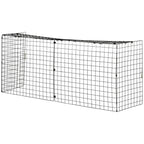 Freestanding black wire mesh fire guard screen with hinged folding panels