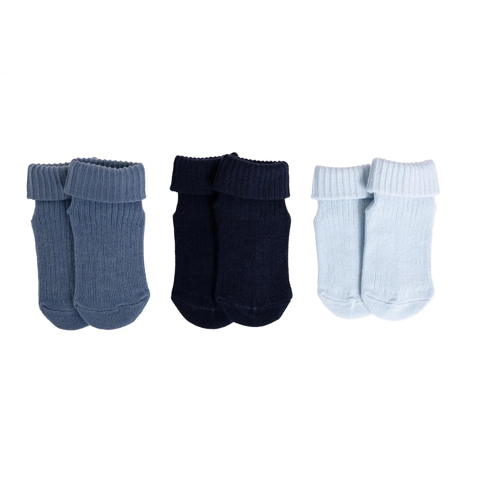 HelloBaby Boy Baby Socks 3 Pack - Blue