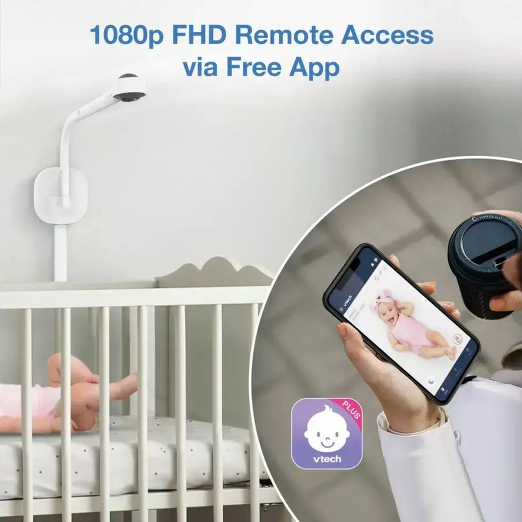 VTech RM7787 HD 7" Over-the-Cot Wi-Fi Baby Monitor - Bobobiy