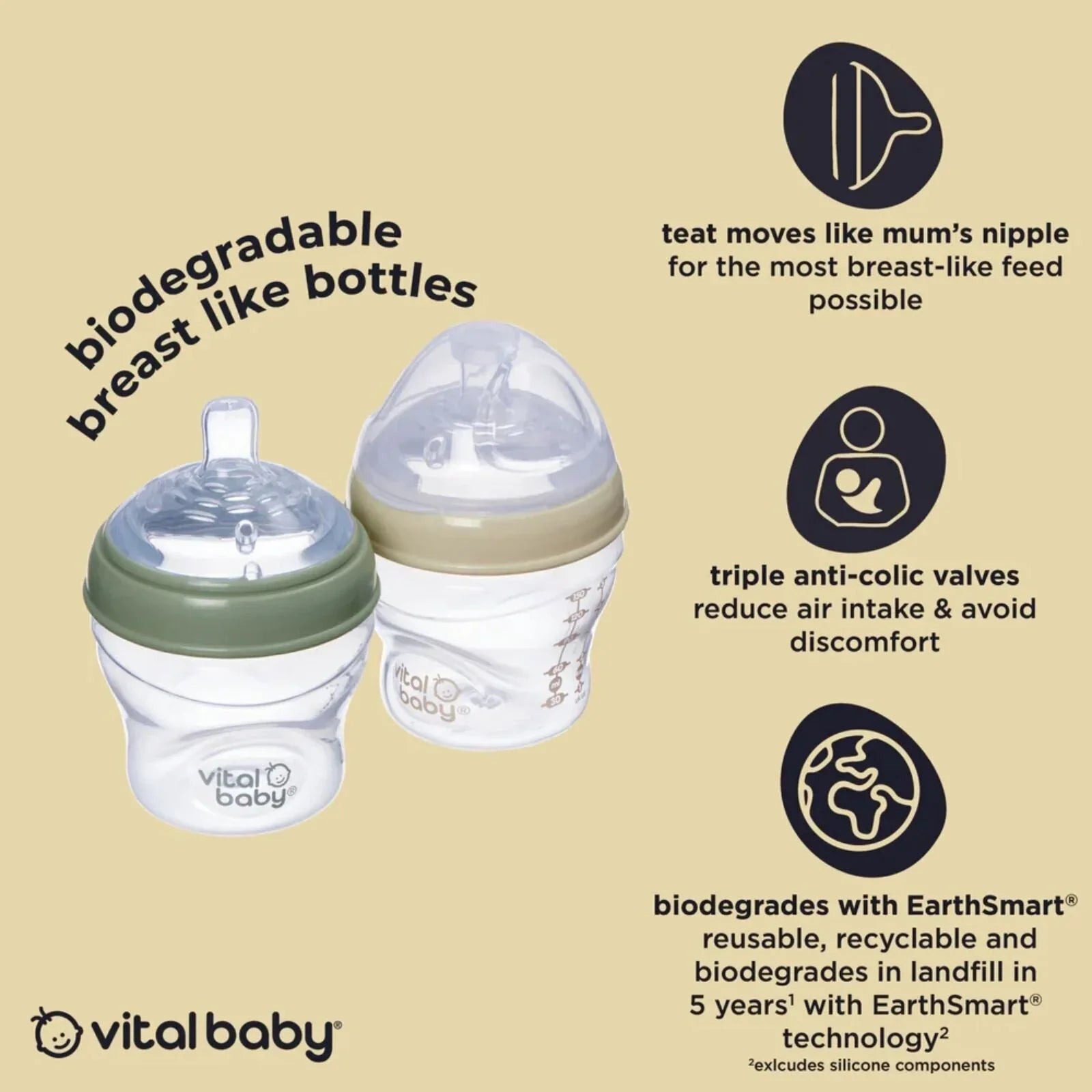 Vital Baby Nurture Breast Like Bottle 150ml