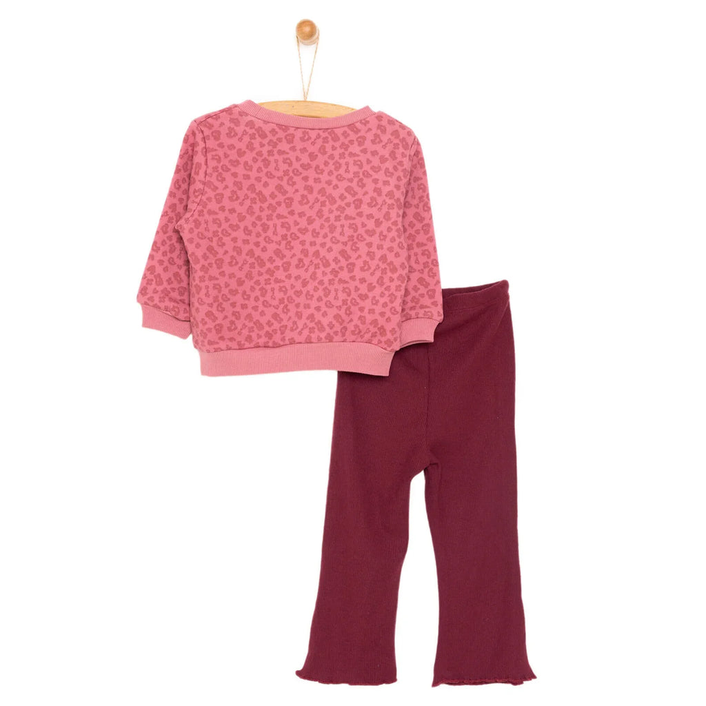 HelloBaby Baby Girl Sweatshirt Legging 2 pcs - Purple