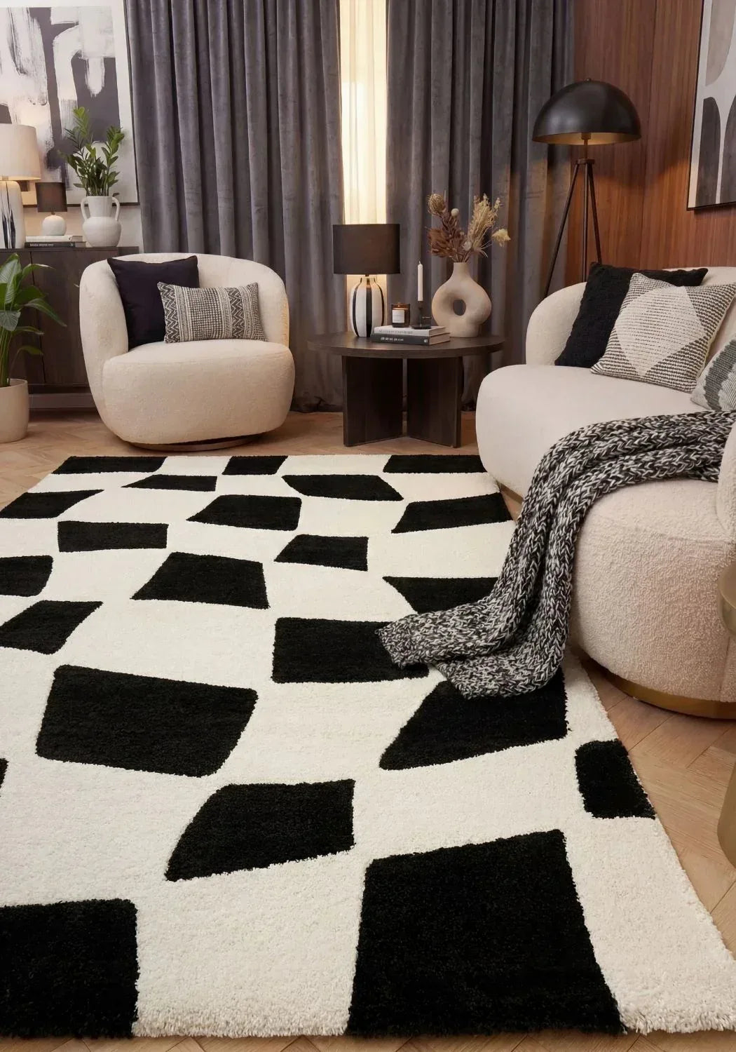 9400_black_white_rug - Bobobiy