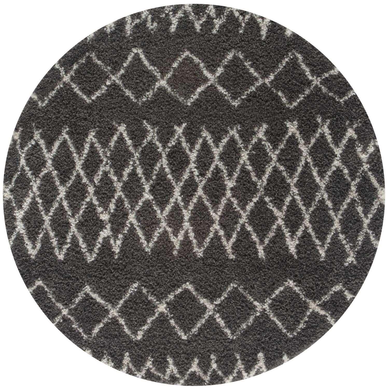 940MoroccanDarkGreyShaggyRug-1 - Bobobiy