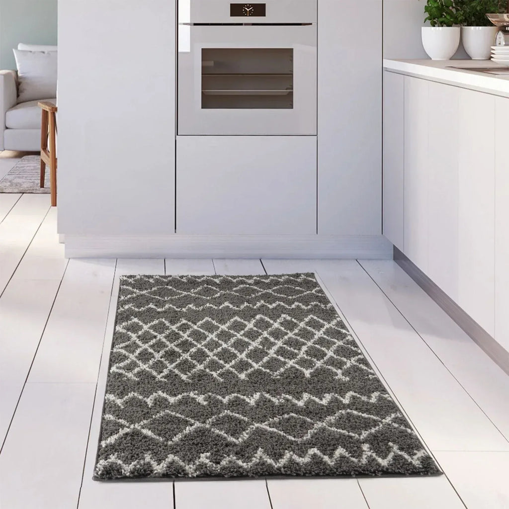 940MoroccanDarkGreyShaggyRug-23 - Bobobiy