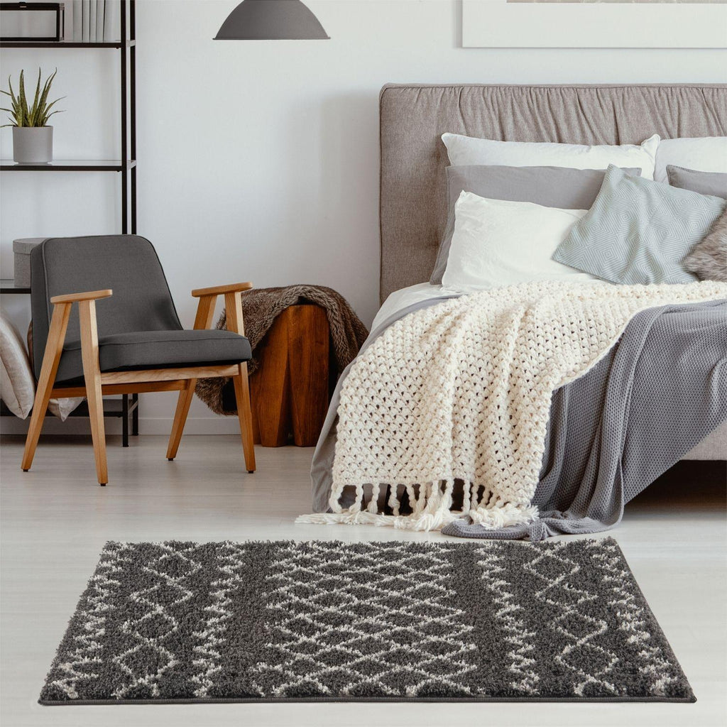 940MoroccanDarkGreyShaggyRug-24 - Bobobiy
