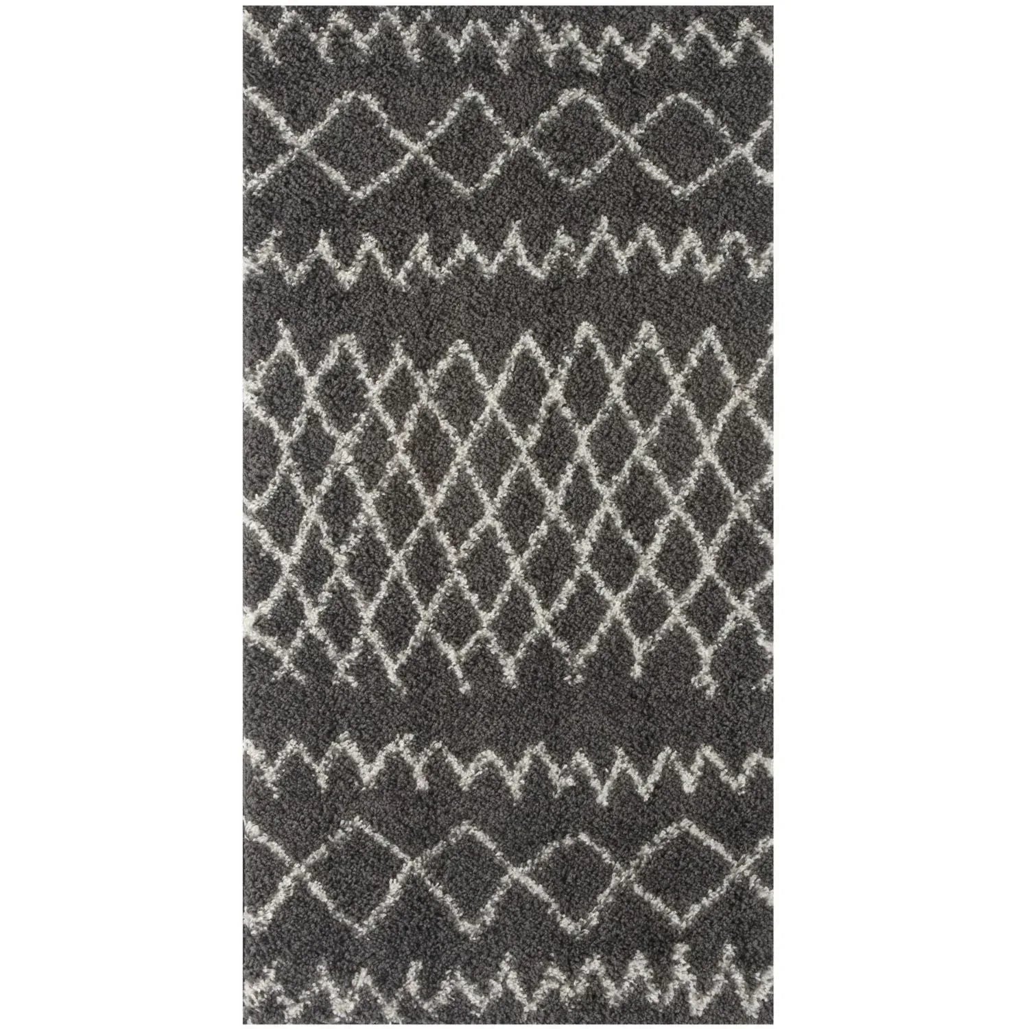 940MoroccanDarkGreyShaggyRug-3 - Bobobiy