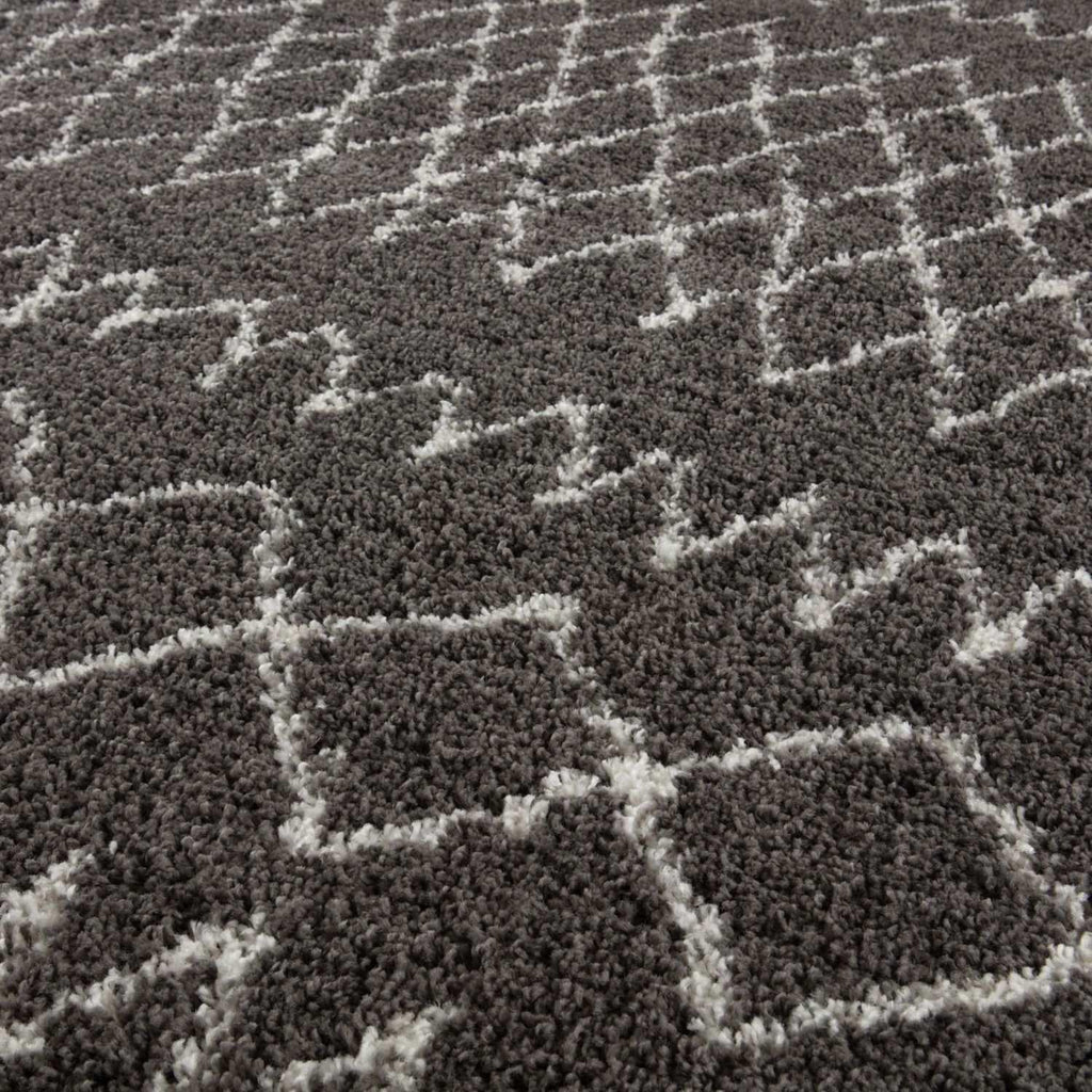 940MoroccanDarkGreyShaggyRug-5 - Bobobiy