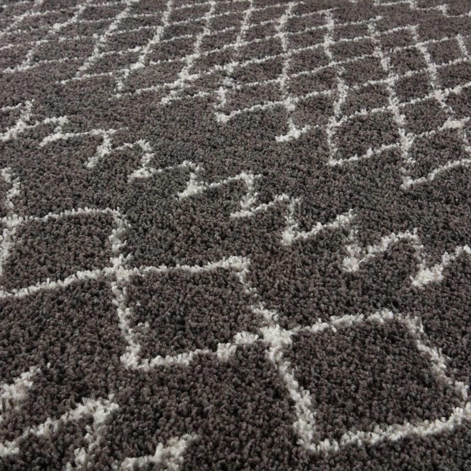940MoroccanDarkGreyShaggyRug-5 - Bobobiy