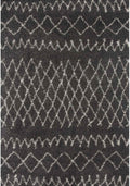 940MoroccanDarkGreyShaggyRug - Bobobiy