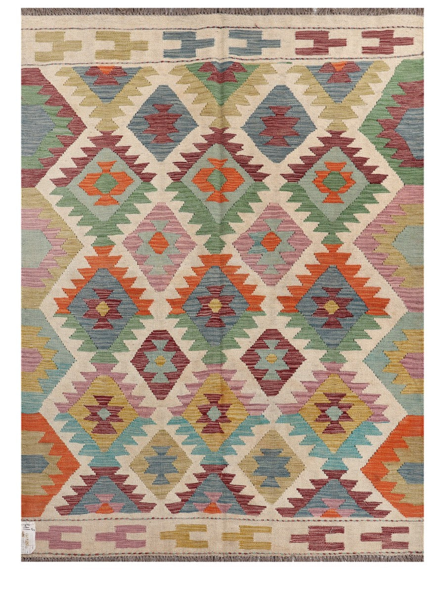 Maimana Afghanistan Kilim Rug - 205 x149 cm - Handmade