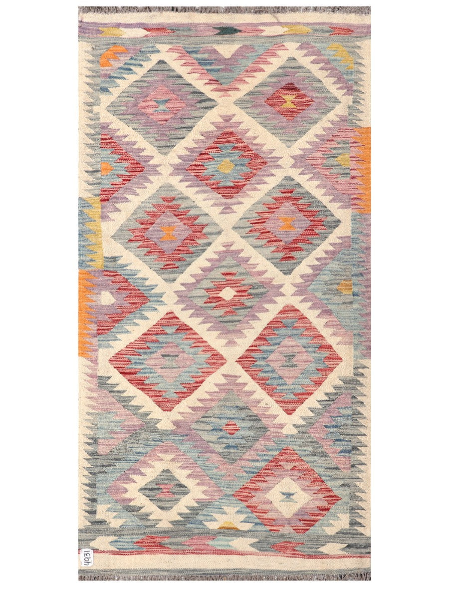 Maimana Afghanistan Kilim Rug - 192 x 98 cm - Handmade