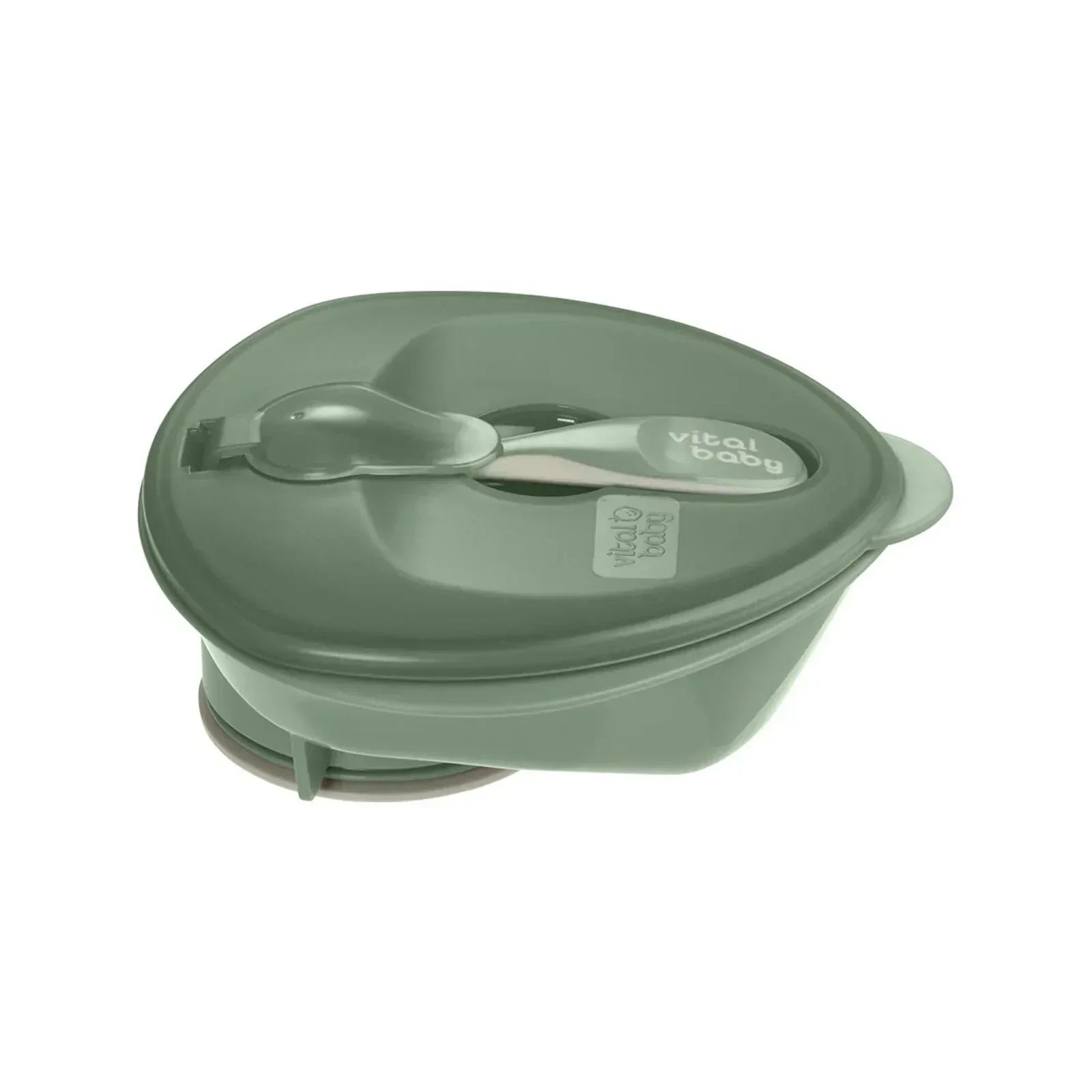 Vital Baby Nourish Power Suction Bowl - Natural Moss - Bobobiy