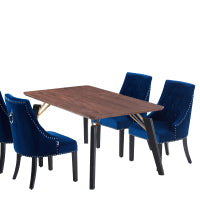 Windsor Cosmo Lux Dining Set | a Walnut Table and Set of 4 Chairs