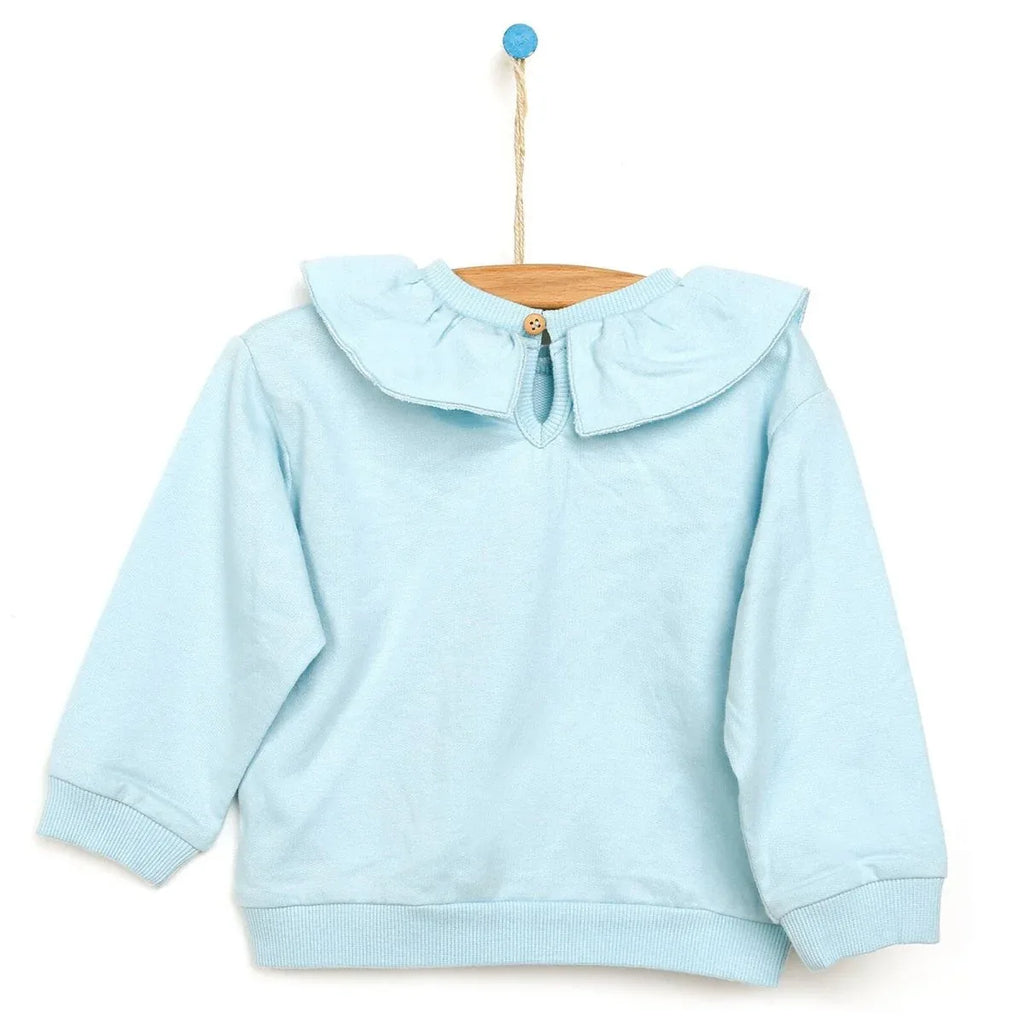 Tuffy Sweatshirt Collared - Footless Bottom - Light Blue - Bobobiy