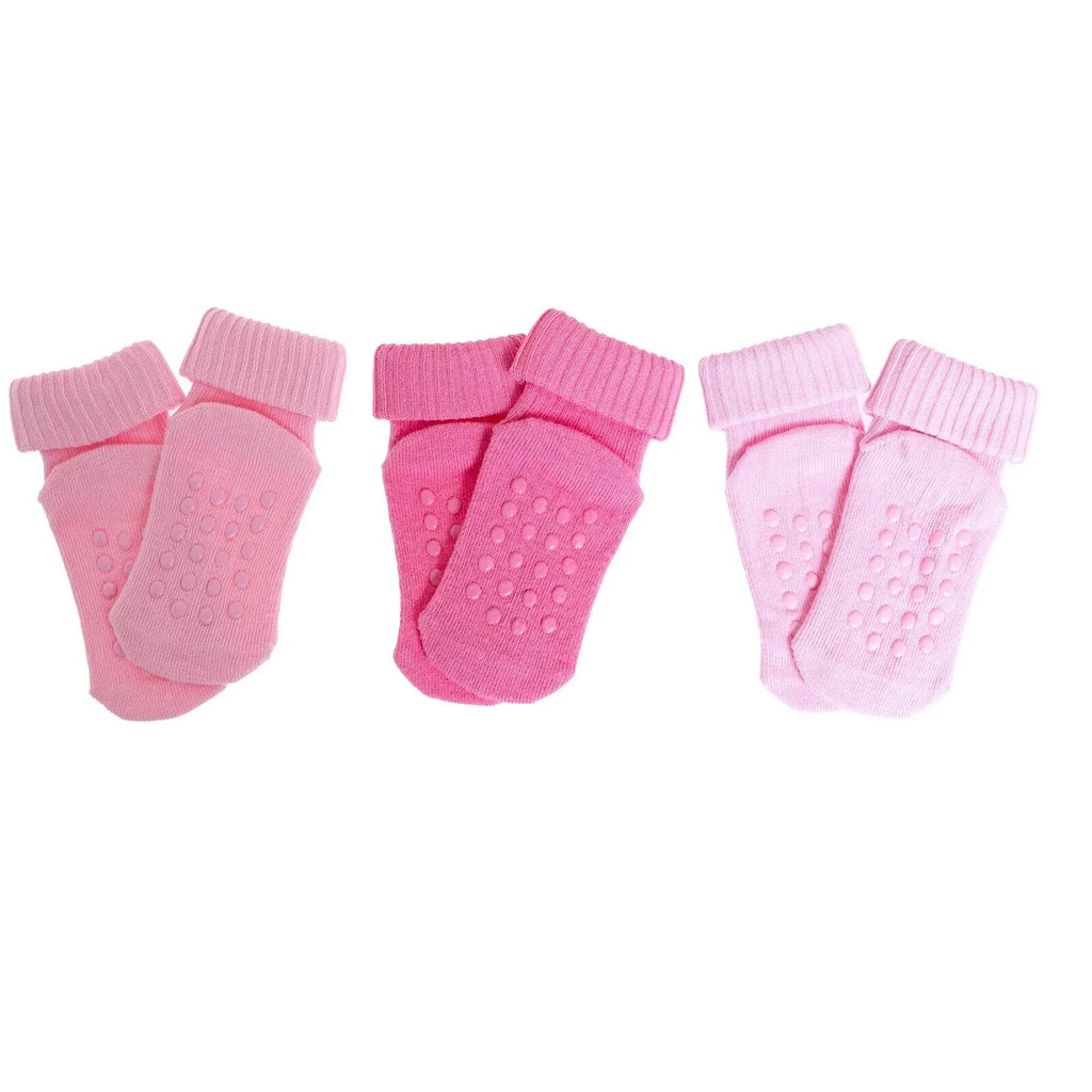 HelloBaby Girl Baby Socks 3 Pack - Pink