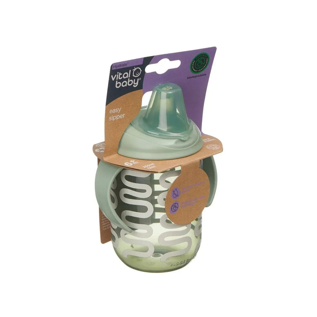 Vital Baby Hydrate Easy Sipper Cup 350ml - Natural Moss - Bobobiy