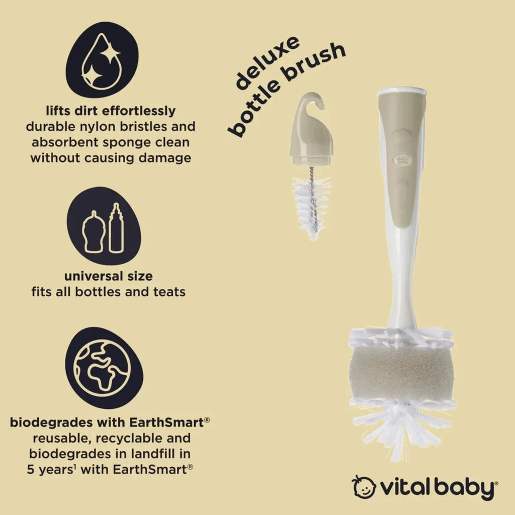 Vital Baby Nurture Deluxe Baby Bottle Brush - Bobobiy