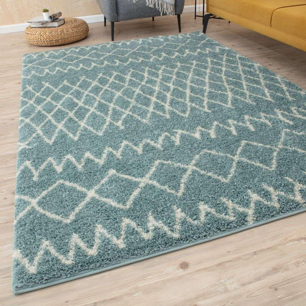 950MoroccanDuckEggBlueShaggyRug-10 - Bobobiy