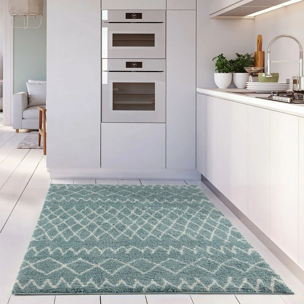 950MoroccanDuckEggBlueShaggyRug-14 - Bobobiy