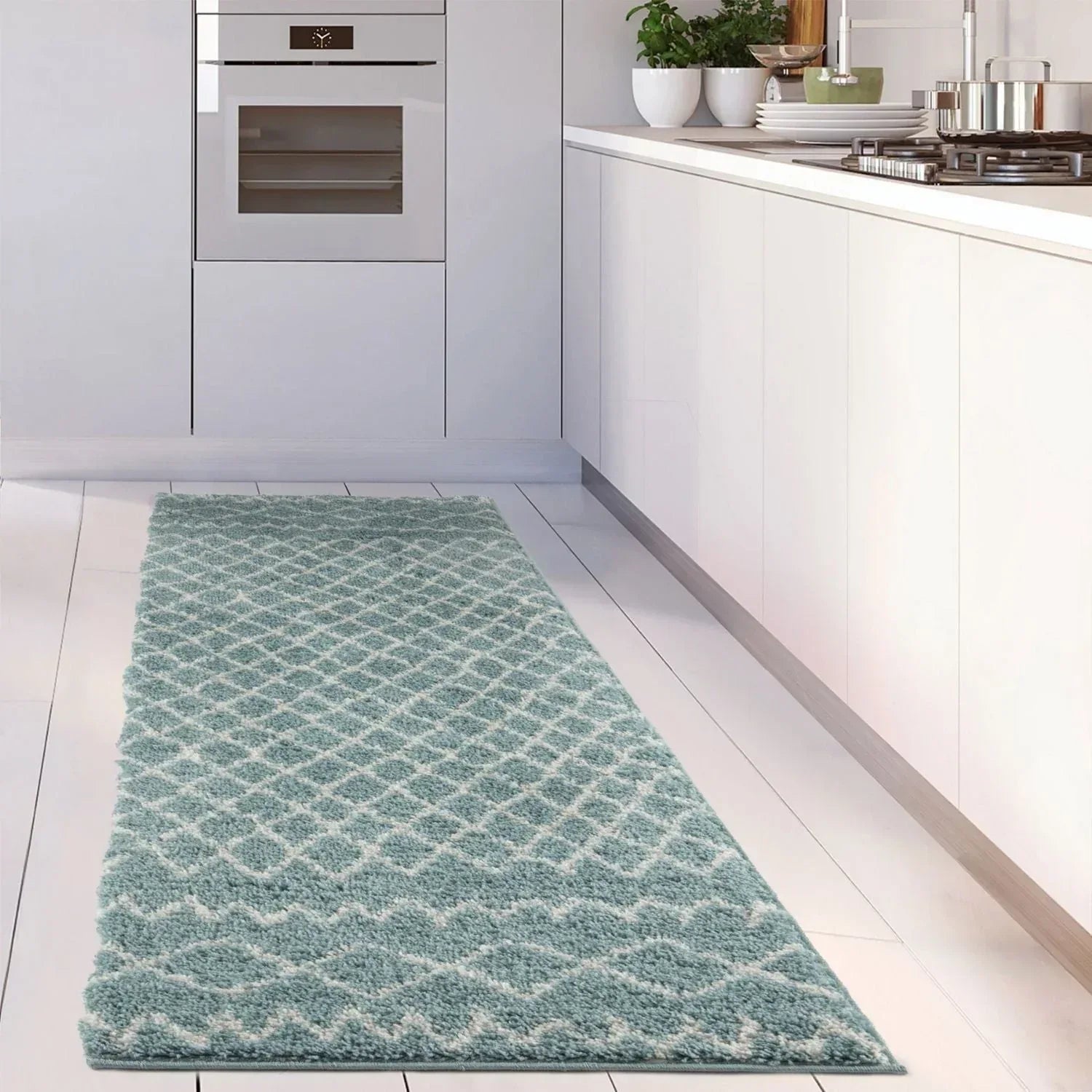 950MoroccanDuckEggBlueShaggyRug-20 - Bobobiy
