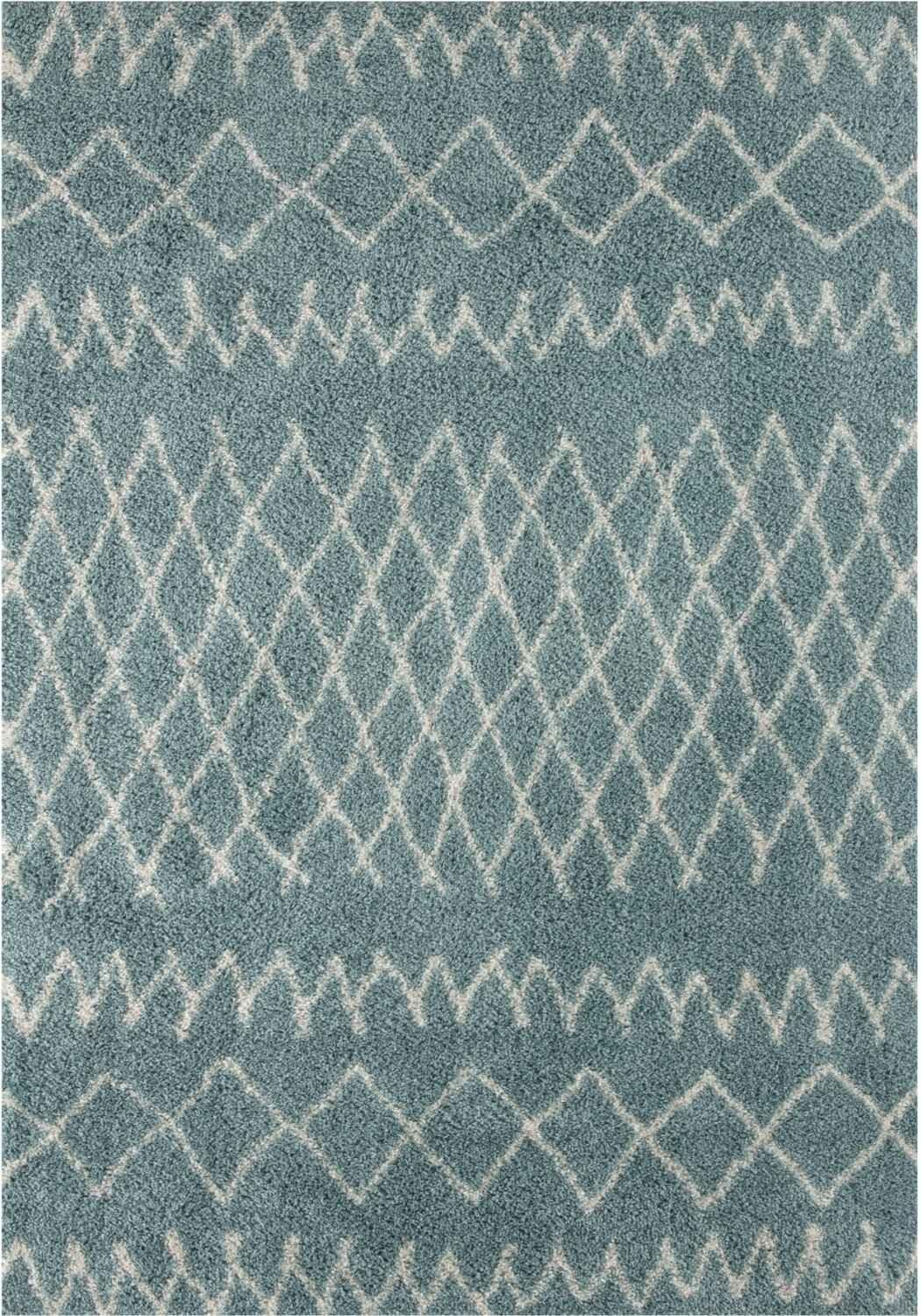 950MoroccanDuckEggBlueShaggyRug - Bobobiy