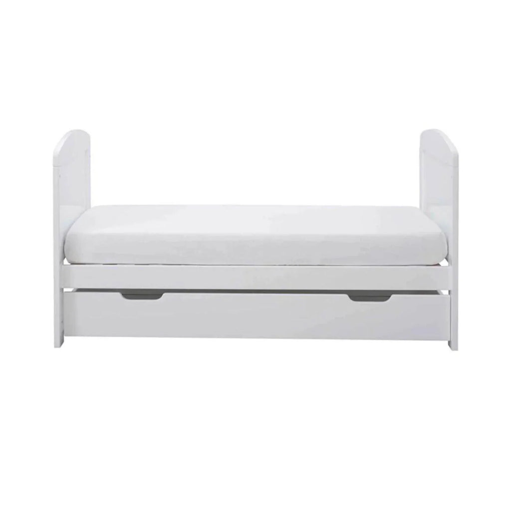 Ickle Bubba Coleby Mini Cot Bed & Under Drawer White - Fibre Mattress
