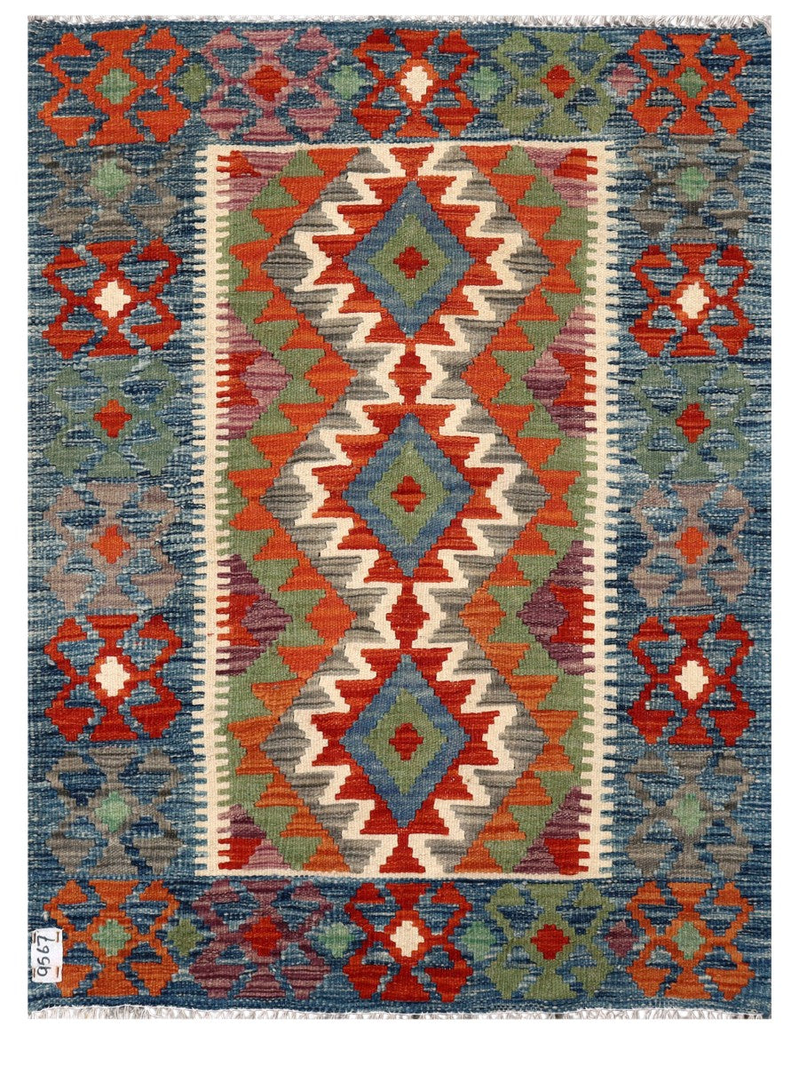 Maimana Afghanistan Kilim Rug - 119 x 89 cm - Handmade