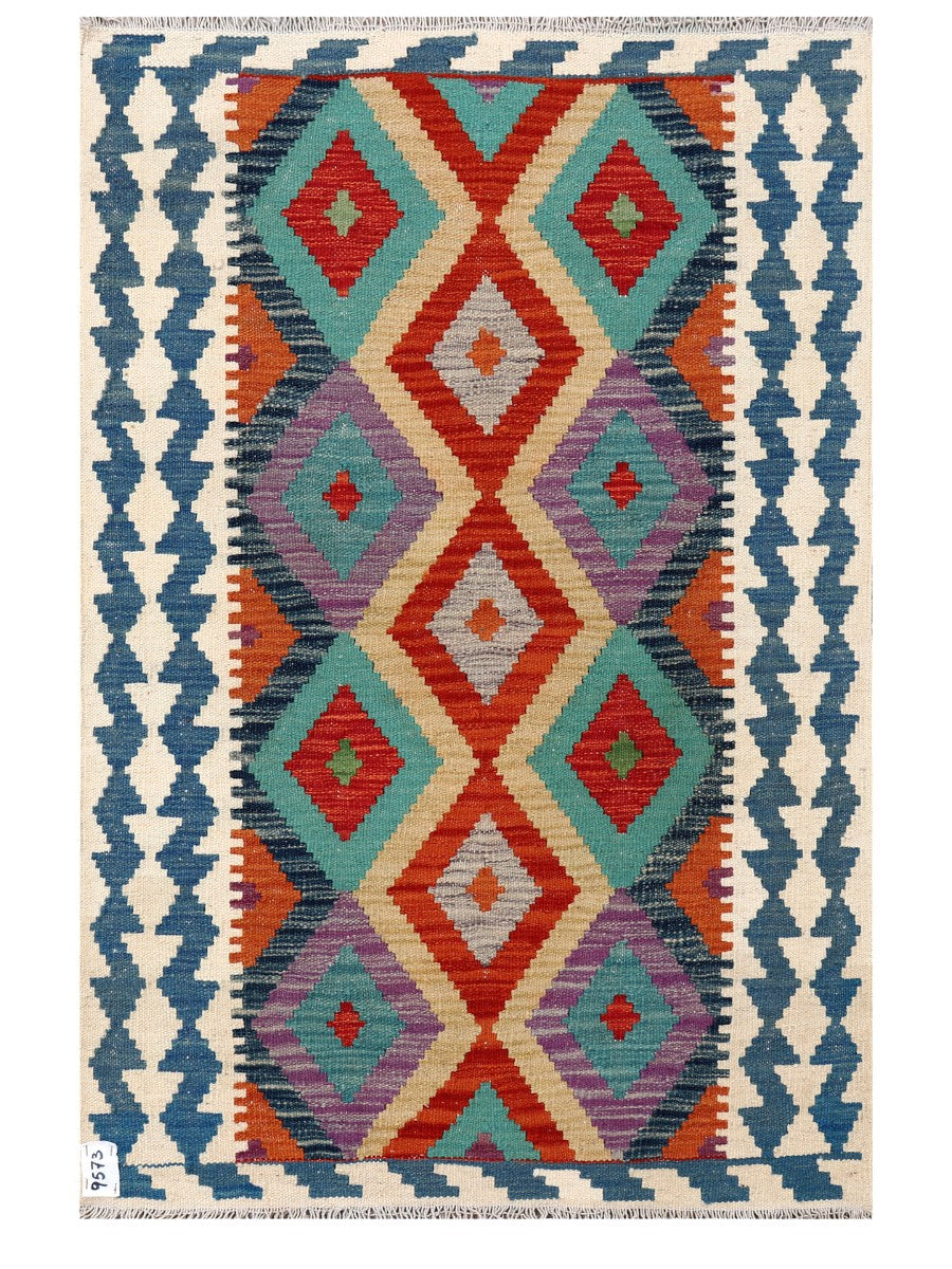 Maimana Afghanistan Kilim Rug - 129 x 85 cm - Handmade