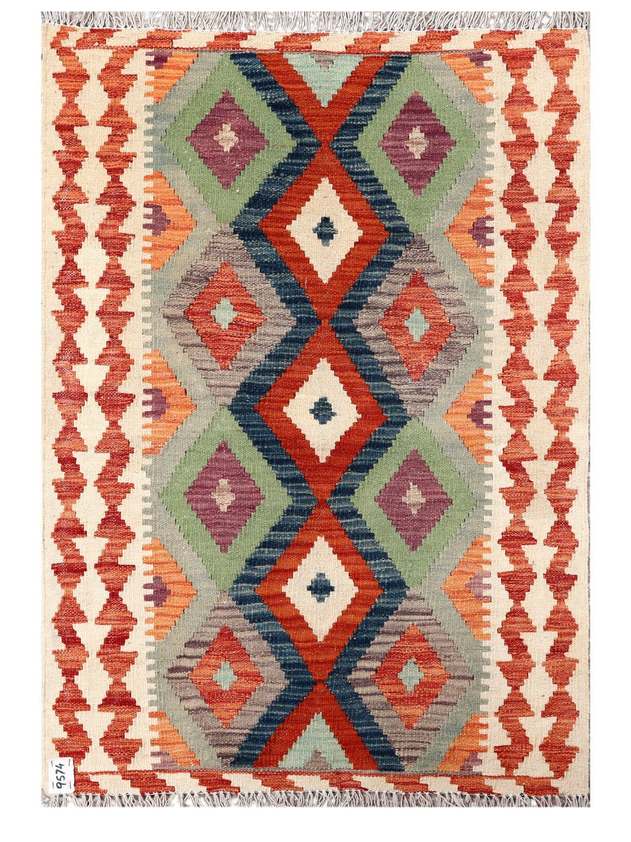 Maimana Afghanistan Kilim Rug - 126 x 87 cm - Handmade