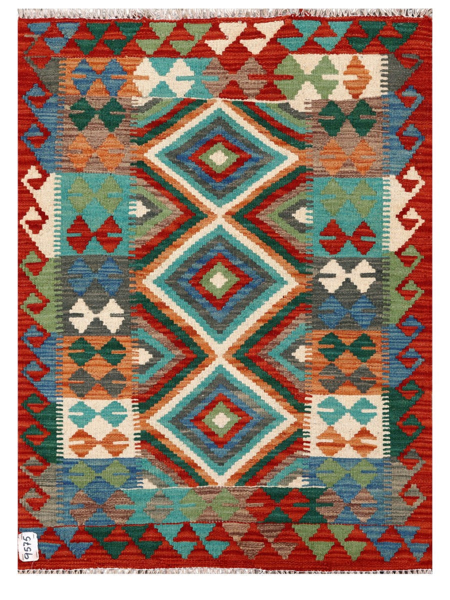 Maimana Afghanistan Kilim Rug - 120 x 88 cm - Handmade