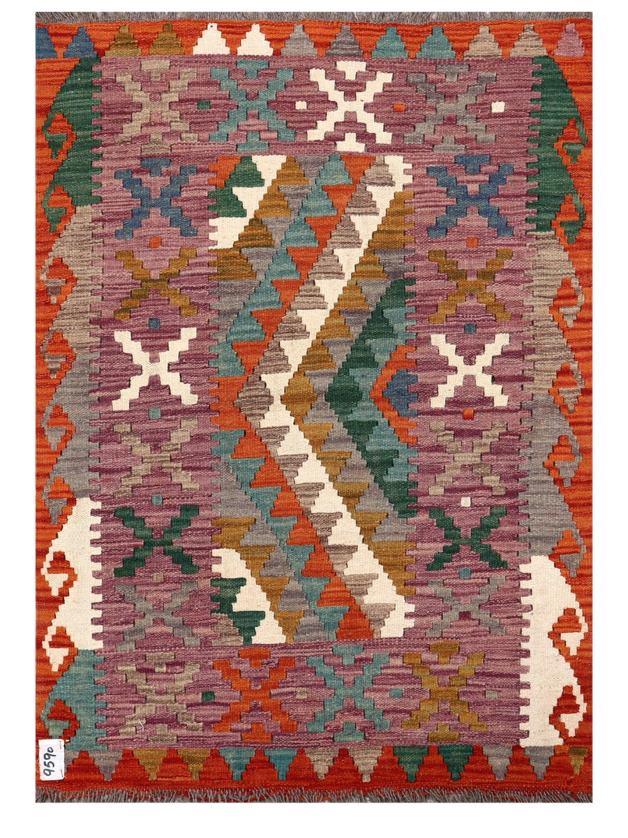 Maimana Afghanistan Kilim Rug - 122 x 86 cm - Handmade