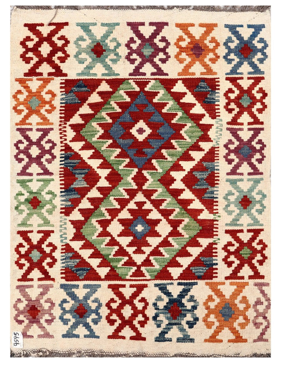 Maimana Afghanistan Kilim Rug - 119 x 88 cm - Handmade