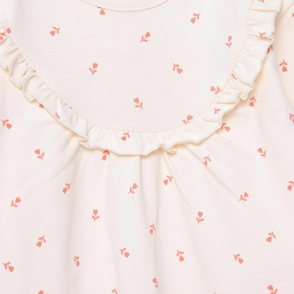 HelloBaby Winter Cherry Dress - Ecru Printed