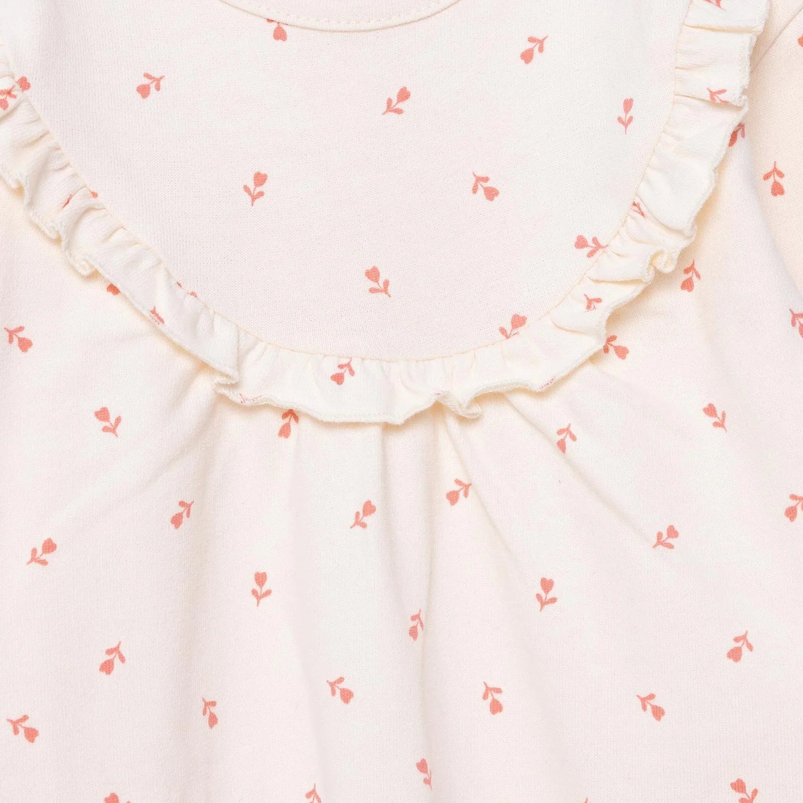 HelloBaby Winter Cherry Dress - Ecru Printed