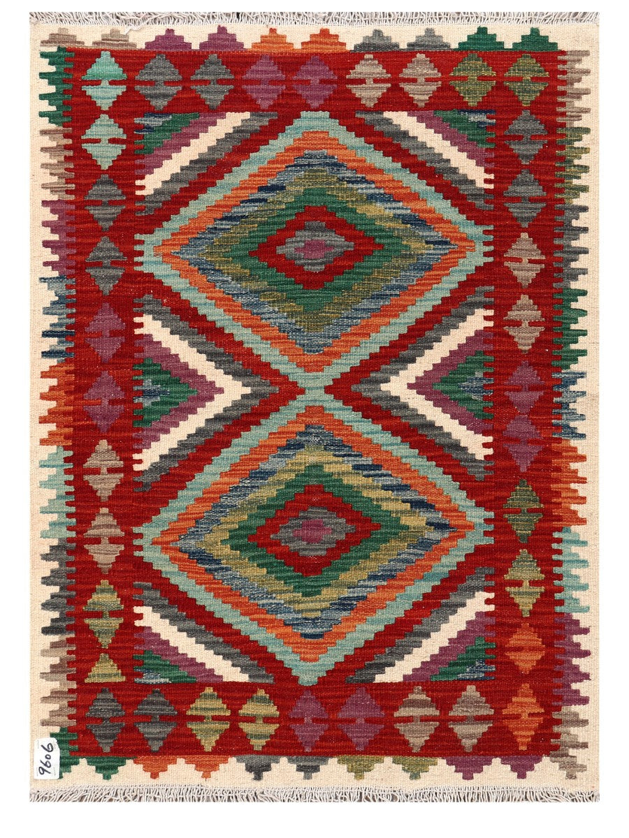 Maimana Afghanistan Kilim Rug - 121 x 88 cm - Handmade
