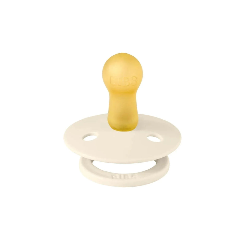 BIBS Pin Latex Soothers 6+ months Pack of 2 - Ivory & Vanilla - Bobobiy