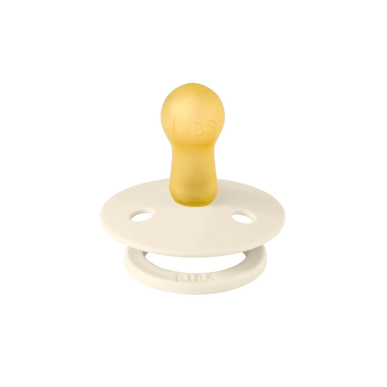 BIBS Pin Latex Soothers 6+ months Pack of 2 - Ivory & Vanilla - Bobobiy