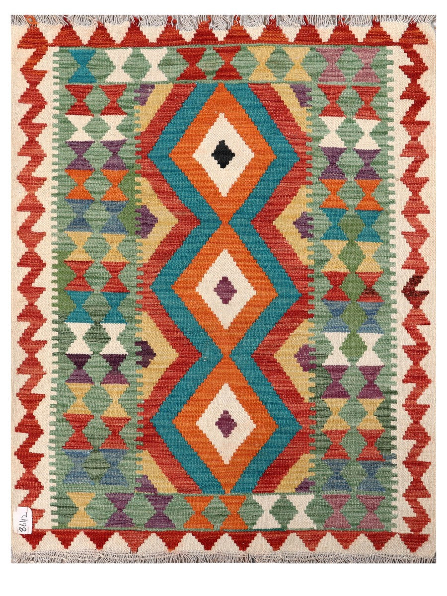 Maimana Afghanistan Kilim Rug - 116 x 90 cm - Handmade
