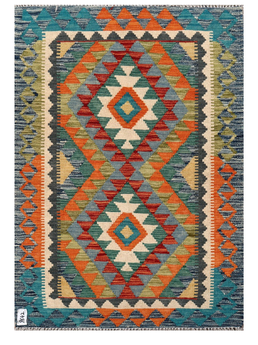 Maimana Afghanistan Kilim Rug - 129 x 91 cm - Handmade