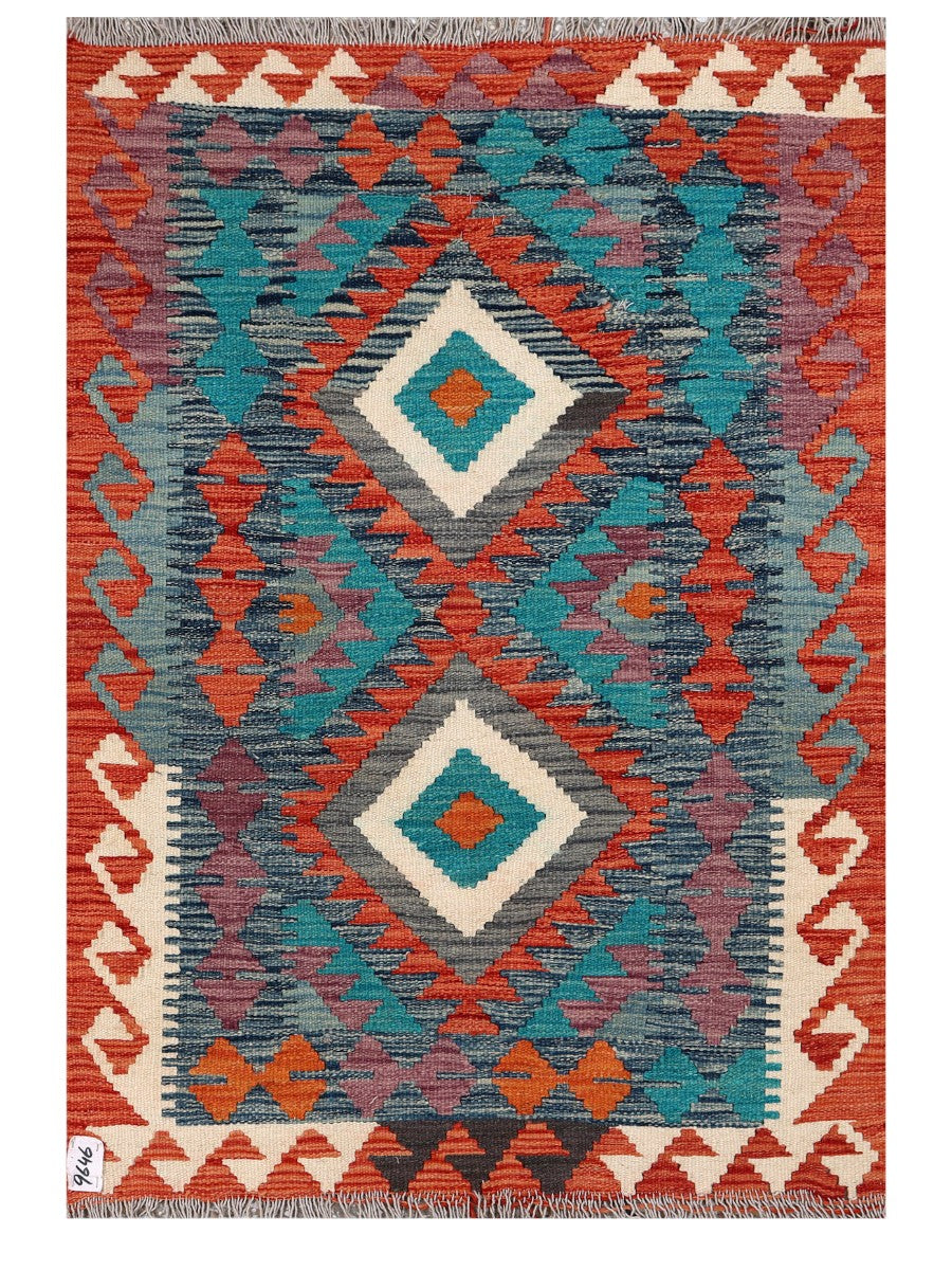 Maimana Afghanistan Kilim Rug - 126 x 86 cm - Handmade