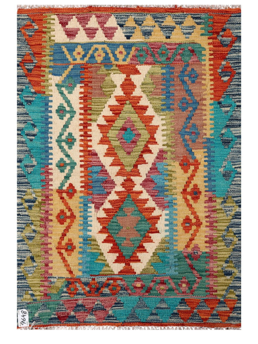 Maimana Afghanistan Kilim Rug - 116 x 80 cm - Handmade