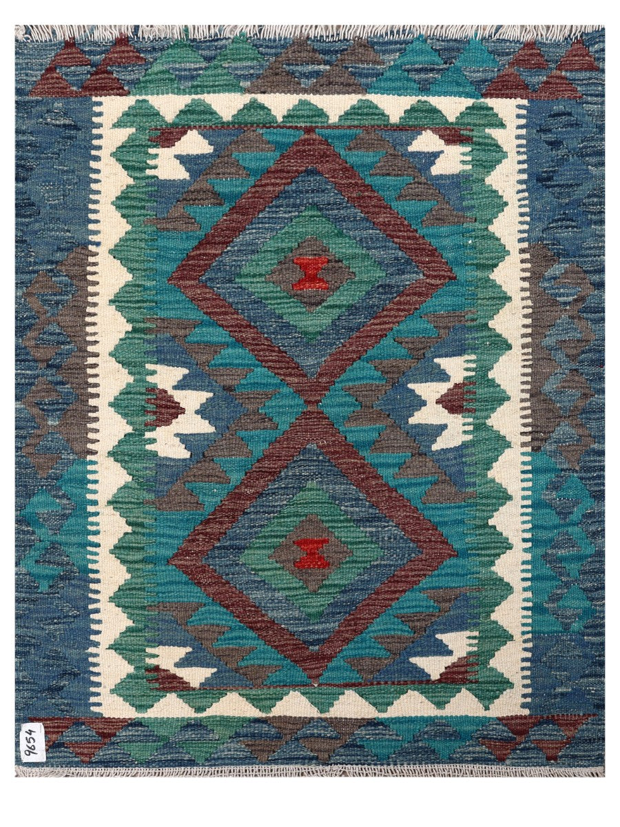Maimana Afghanistan Kilim Rug - 107 x 84 cm - Handmade