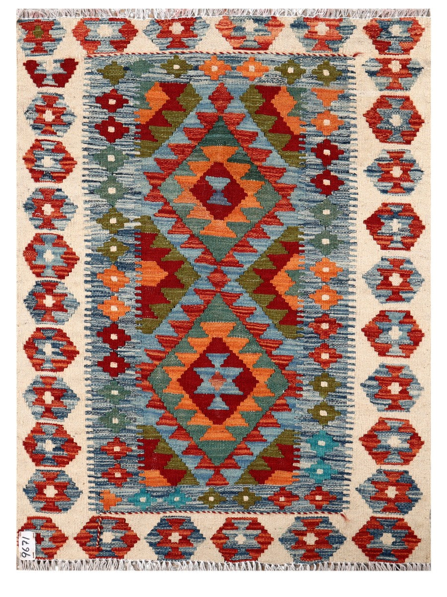 Maimana Afghanistan Kilim Rug - 115 x 85 cm - Handmade