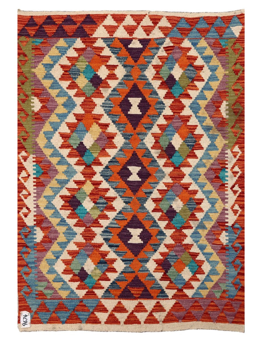 Maimana Afghanistan Kilim Rug - 125 x 86 cm - Handmade