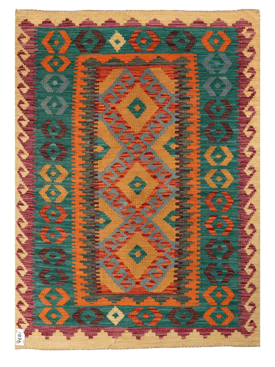 Maimana Afghanistan Kilim Rug - 127 x 90 cm - Handmade